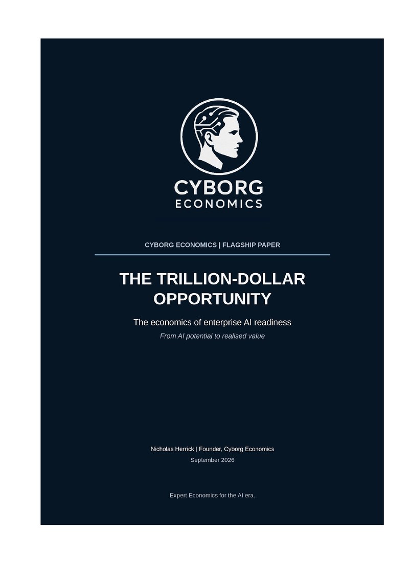 Cover of The Trillion-Dollar Opportunity, Cyborg Economics flagship paper